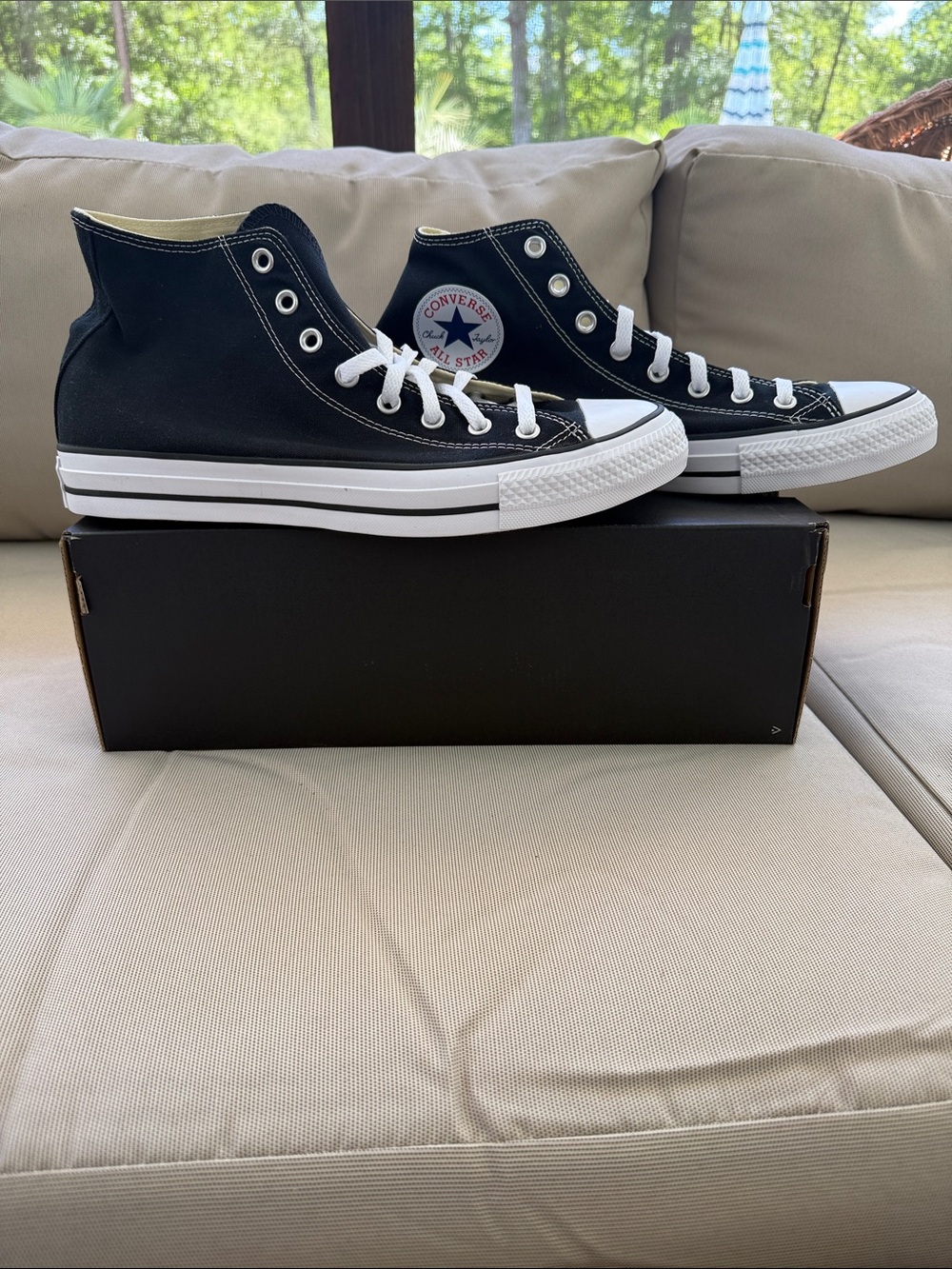 Never been worn Converse Black and White Chuck Taylor All Star High Tops - Picture 4 of 9